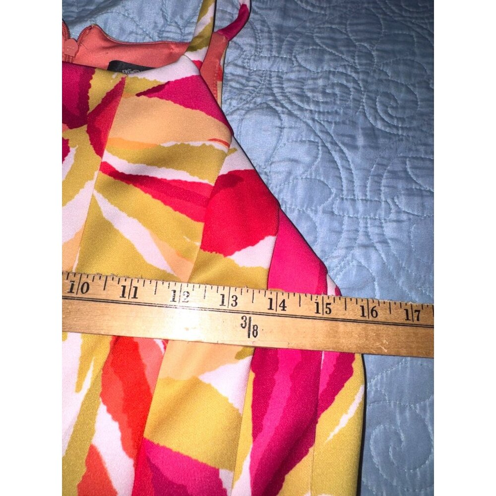Vince Camuto Multicolor Tropical Print Sleeveless Dress Size 8 - Picture 8 of 10